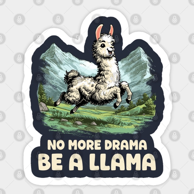 Drama Llama Sticker by GoshWow®
